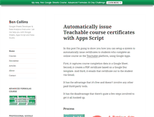 Tablet Screenshot of benlcollins.com